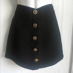 ZARA NWT BALMAIN STYLE BUTTON MINI SKIRT